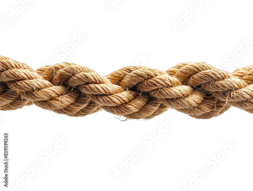 Extreme close up of knotted rope