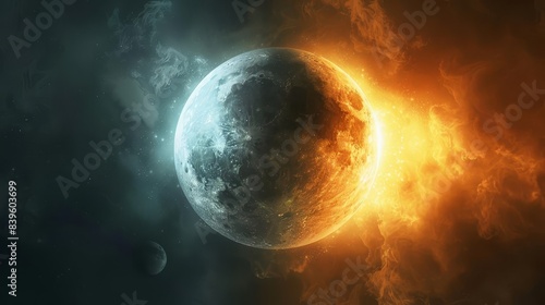 yin yang concept art sun and moon representing eternal dichotomy of light and dark