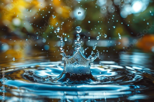 Water drop with a crown
