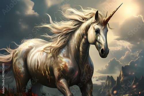 Unicorn in the sunset for Creative Projects and Design