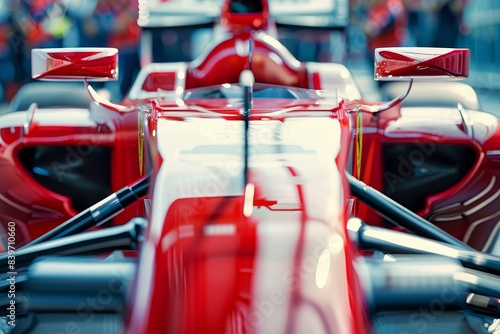 Close up photo of Formula 1 car for magazine or poster