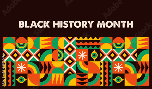 Black History Month background, banner, poster and template design