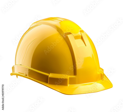 Worker yellow hard hat helmet isolated