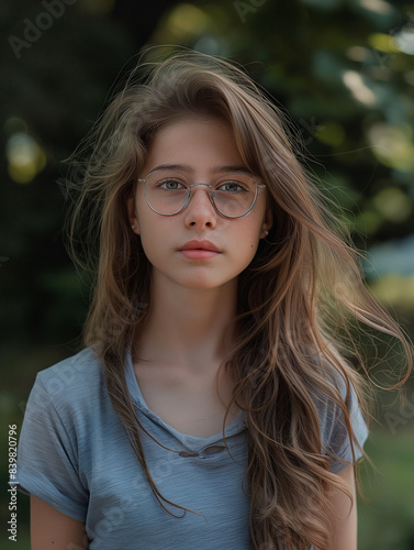 Uma jovem alemã, 13 anos, linda
