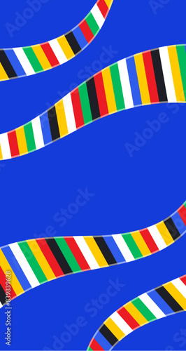 Colorful european soccer competition 2024. Vector banner design