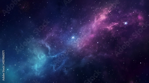 amazing blue and purple galaxy with stars wallpaper