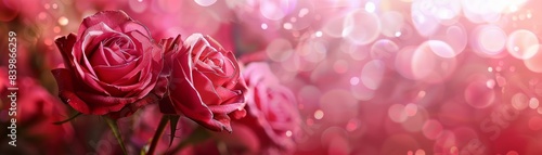 A red rose is the main focus of the image, with a blue background and a blurry effect. The rose is the center of attention and the blue background adds a calming and serene atmosphere to the scene