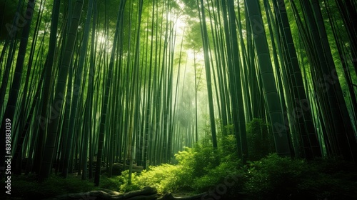 forest chinese bamboo trees
