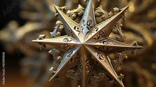 intricate christmas star nativity