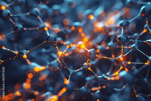 Close-up on the microscopic structure of a solid-state electrolyte, showcasing its stability and conductivity