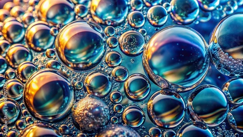 Macro photo of air bubbles in water, showcasing intricate patterns and textures , water, bubbles, underwater, macro, close-up, nature, abstract, liquid,beauty, purity, freshness, aquatic