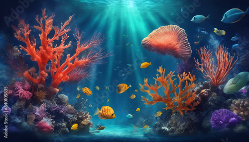 Mystical underwater world with vibrant coral and e_esrgan