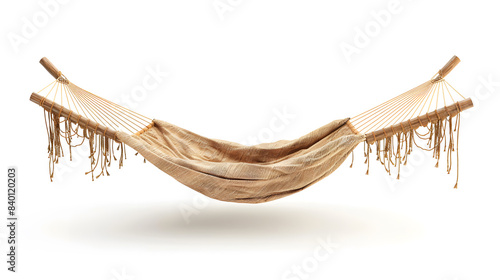 Rope hammock isolated on white background