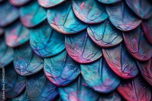 Fish scale texture for background, Colorful concept 