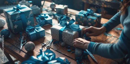 The festive gift wrapping