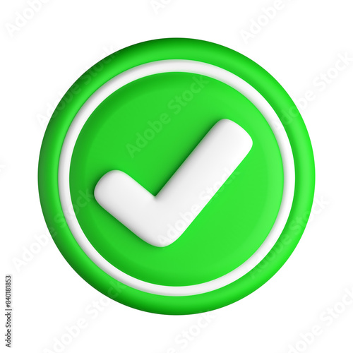 icono 3d check verificado verde