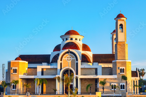 Saint George Kontos church in Larnaca Cyprus. Greek Orthodox church in Cyprus