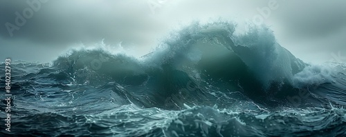 large stormy sea waves