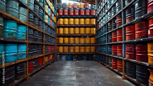 Dangerous hazard tank in warehouse