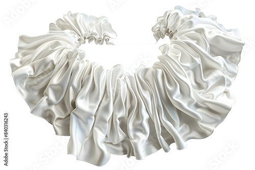 Photo of a Ruffled Jabot or Neckpiece Isolated on White Background