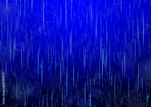 雨の夜をイメージした青いシンプルな背景テクスチャ