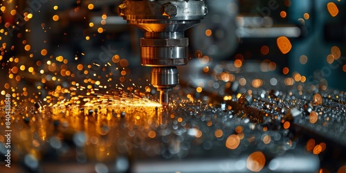  metalworking machine sparks bright picture