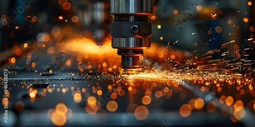  metalworking machine sparks bright picture