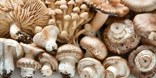 Blend of real mushrooms including shiitake lions mane reishi cordycep chaga turkey tail. Concept Mushroom Medley, Shiitake, Lion's Mane, Reishi, Cordyceps, Chaga, Turkey Tail