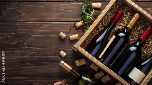 wine box set , wooden wine box with corkscrew