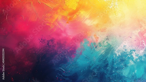Abstract painting background with a harmonious blend of warm and cool colors, forming an eye-catching and vibrant design