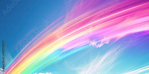 Discount Rainbow: Abstract rainbow arching across the sky, each color representing a different discount or offer