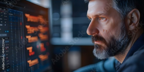 Stressed business owner looks at computer with ransomware message demanding payment. Concept Cybersecurity Threats, Ransomware Attack, Business Data Breach, Computer Security Risk