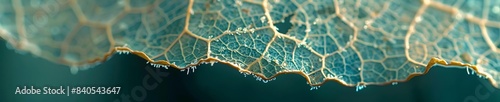 Extreme close-up of the surface of a leaf, showing the detailed network of veins and tiny trichomes that are invisible without magnification