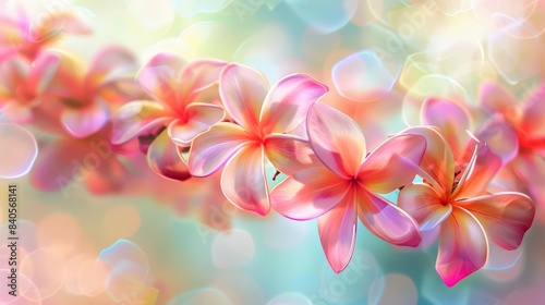 radiant hawaiian frangipani flower lei necklace tropical floral symbol of aloha digital painting