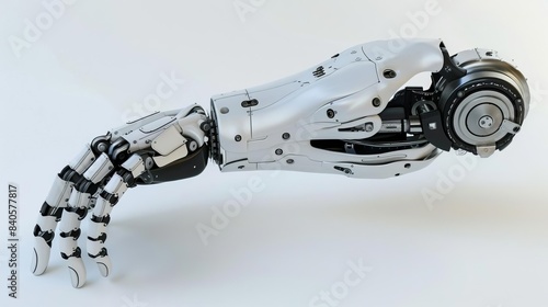 44 Robotic prosthetic android arm hand 3D render detailed mechanical