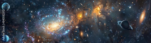 42 Celestial 3D cartoon depicting the birth of a new galaxy