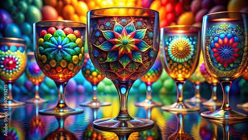 Colourful glass fractal design, fractal, glass, colorful, abstract, pattern, texture, vibrant, bright, rainbow, geometric, creative, artistic,shiny, kaleidoscope, mosaic, detail, beautiful