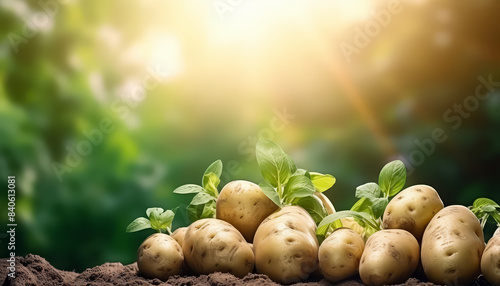 A pile of potatoes on a wooden table