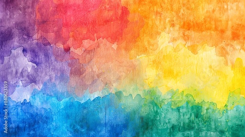 Colorful and artistic watercolor rainbow, ideal for creative and dynamic wallpaper aesthetics