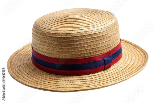 boater hat isolated on a transparent background