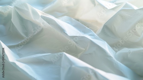 A close-up shot of a bunch of white tissue paper, ideal for use in still life photography or as a prop for creative projects