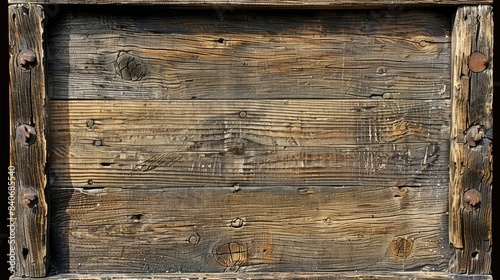 Intricate woodgrain pattern in a faded aged crate showcasing years of use and exposure to the elements