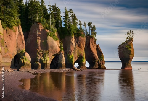 A view of the Hopewell Rocks in Canada