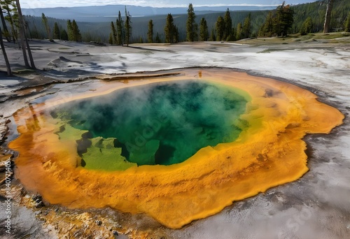 A view of Yellowstone National Park in America