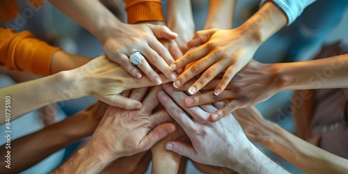 Strengthening Team Unity with Diverse Partnerships in Team Building Activities. Concept Team Building, Strengthening Unity, Diversity, Partnerships, Interactive Activities
