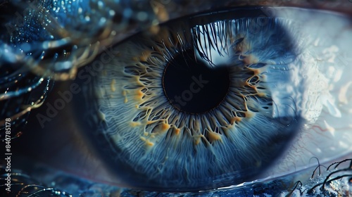 Blue Macro eye close up 