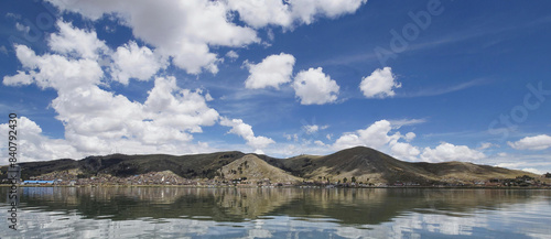 Some of the islands near Puno, Peru in Lake Titicaca, the highest navigable lake in the world, are a popular tourist destination for their wildlife and natural beauty