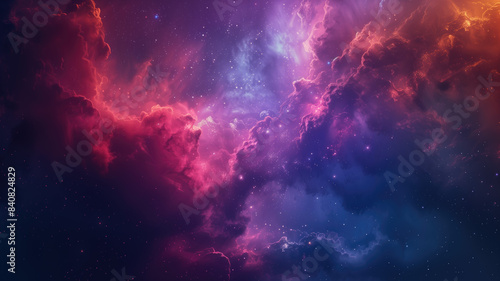 Colorful space galaxy cloud nebula Stary night cosmos.generative.ai