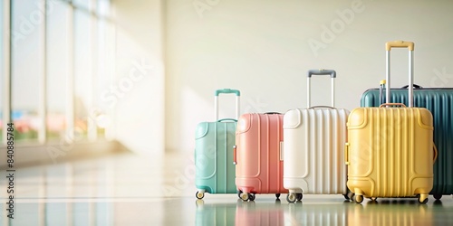 Traveler's Delight: Luggage Suitcases at the Airport Wide Banner