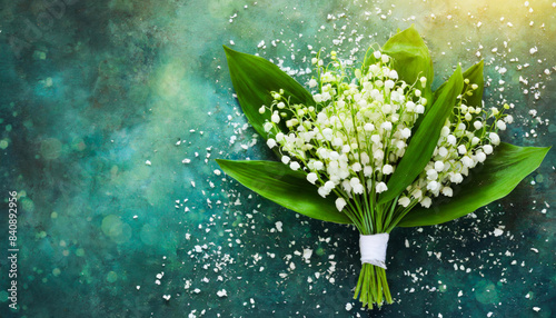 lily of the valley with copy space